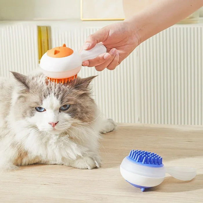 New Automatic Cleaning Pet Bath Brush Soft Gel Cat Massage Hair Removal Brush Dry Wet Dual Purpose Dog Bathing Brush