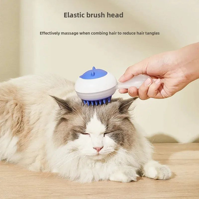 New Automatic Cleaning Pet Bath Brush Soft Gel Cat Massage Hair Removal Brush Dry Wet Dual Purpose Dog Bathing Brush