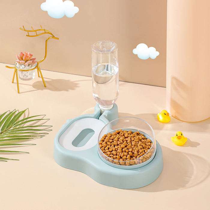 Double Bowl Automatic Pet Bowl Feeder Cat Waterer