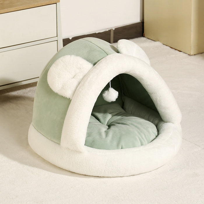 Pet Tent Cave Bed For Cats Small Dogs Self-Warming Cat Tent Bed Cat Hut Comfortable Pet Sleeping Bed