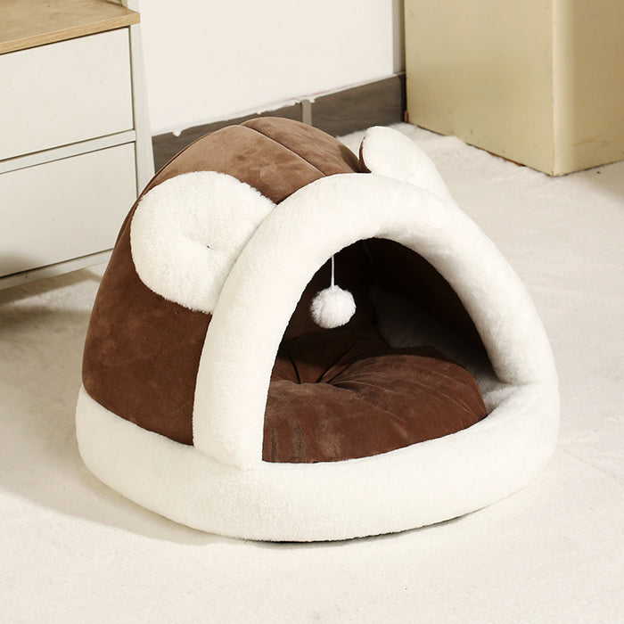 Pet Tent Cave Bed For Cats Small Dogs Self-Warming Cat Tent Bed Cat Hut Comfortable Pet Sleeping Bed