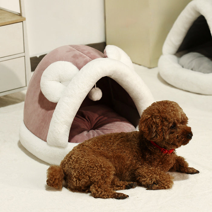 Pet Tent Cave Bed For Cats Small Dogs Self-Warming Cat Tent Bed Cat Hut Comfortable Pet Sleeping Bed