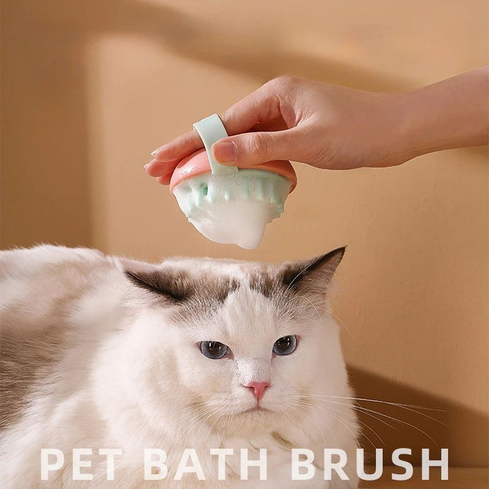 Pet Silicone Bathing Brush Cat Dog Massage Scrubbing Brush Wet And Dry Pet Cleaner