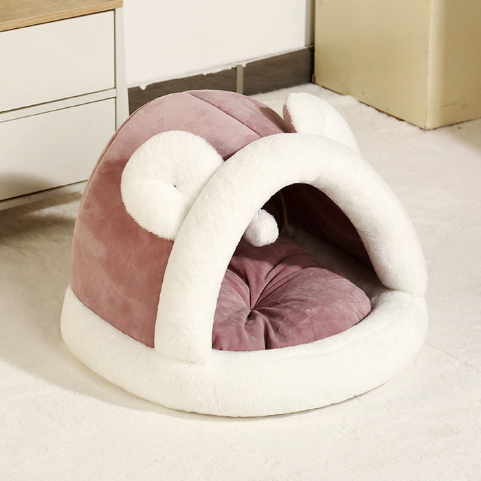 Pet Tent Cave Bed For Cats Small Dogs Self-Warming Cat Tent Bed Cat Hut Comfortable Pet Sleeping Bed