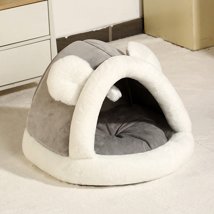 Pet Tent Cave Bed For Cats Small Dogs Self-Warming Cat Tent Bed Cat Hut Comfortable Pet Sleeping Bed